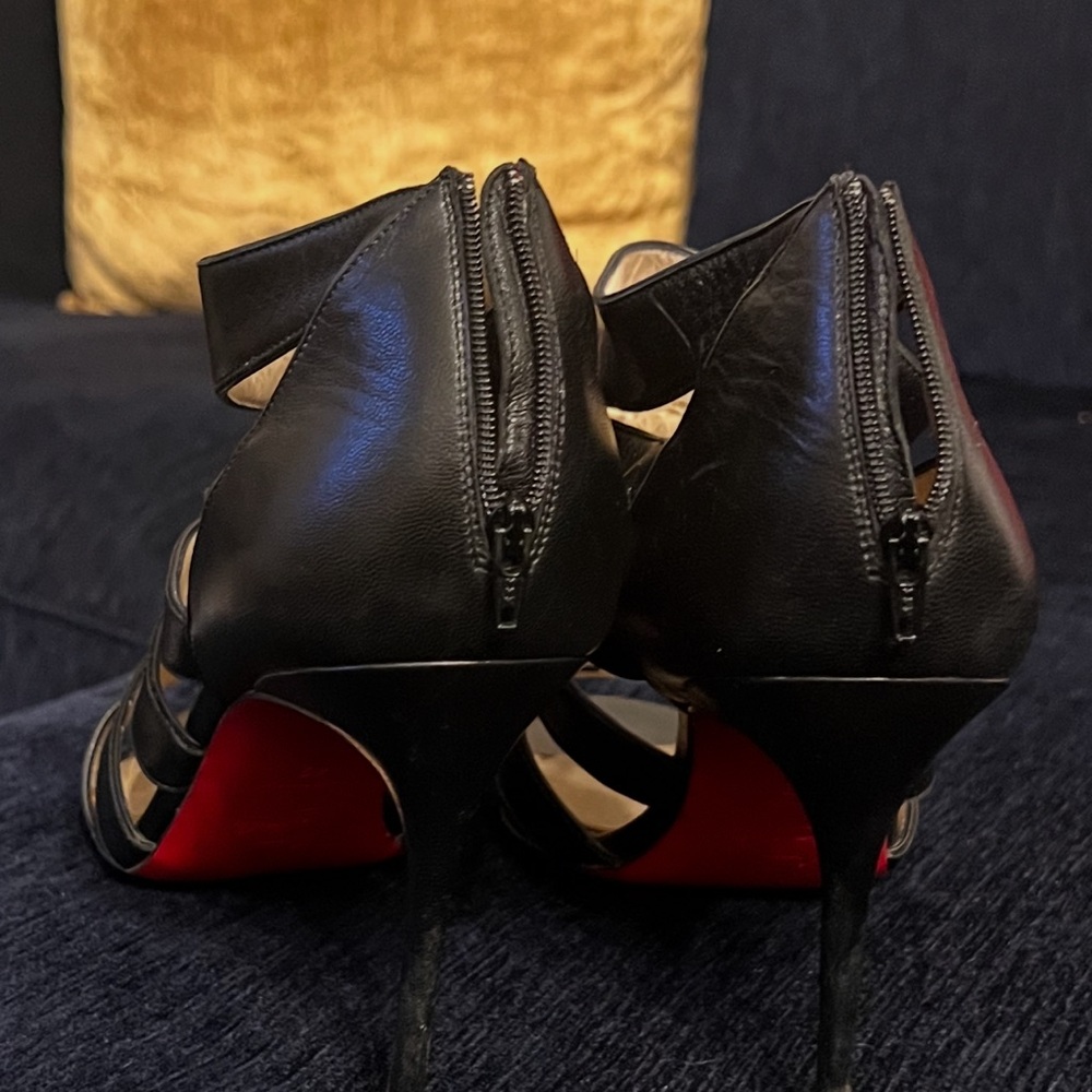 Louis Vuitton Black and Red Heels